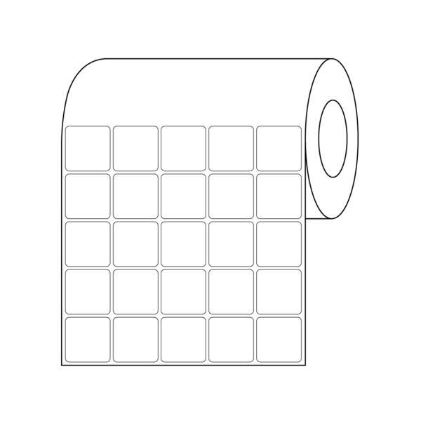 Nevs Thermal Transfer Slide Label, 7/8" x 7/8", 5 Across White CB-SL-78-TT-5 - main
